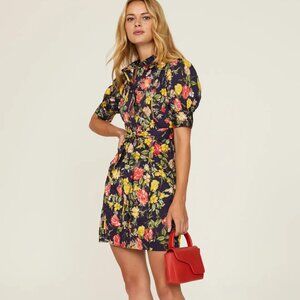 Marissa Webb Multi-floral Printed Puff Sleeve Dress 4